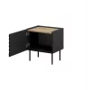 Yöpöytä Cama ONDA 50x40x54 cm musta MDF/lastulevy 2 kpl:n sarja