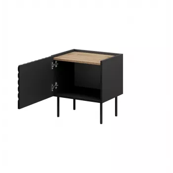 Yöpöytä Cama ONDA 50x40x54 cm musta MDF/lastulevy 2 kpl:n sarja
