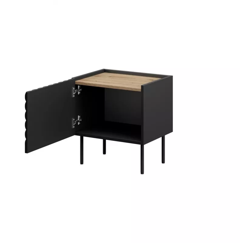 Yöpöytä Cama ONDA 50x40x54 cm musta MDF/lastulevy 2 kpl:n sarja