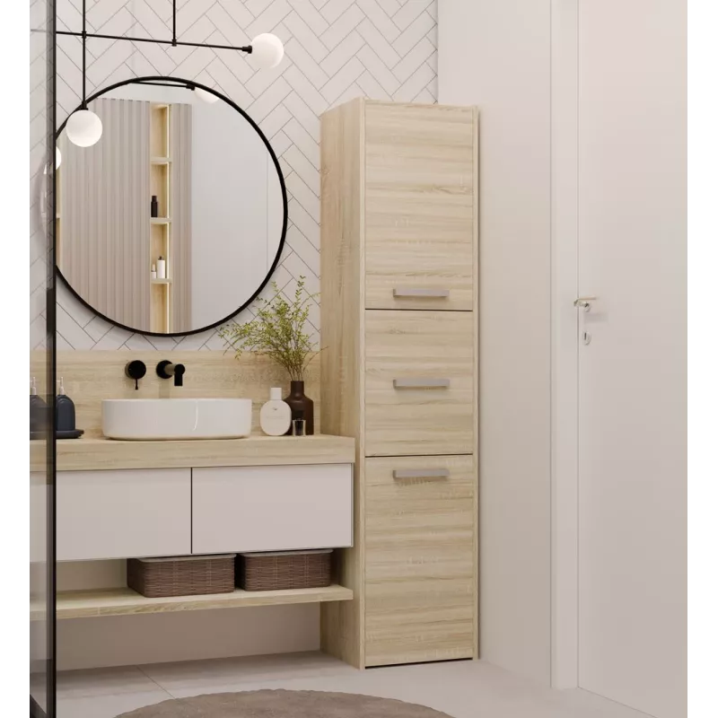 Topeshop S43 SONOMA kylpyhuonekaappi tammi