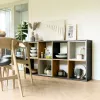 Topeshop MALAX 2X4 ANT/ART olohuoneen kirjahylly
