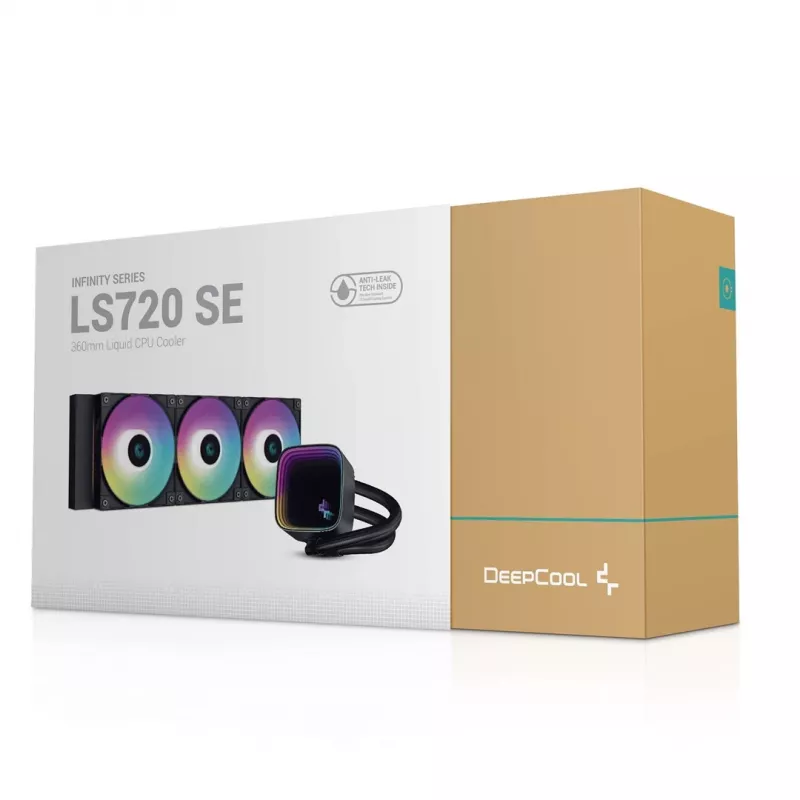 DeepCool LS720 SE prosessorin all-in-one-nestekühler 12 cm, musta, 1 kpl