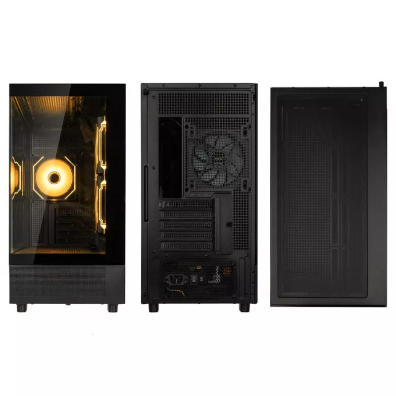 GSI SmartAssembly ARGB -lasinen Micro-ATX-kotelo - 650W
