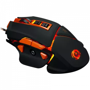 CANYON hiiri Hazard GM-6 LED johdollinen musta oranssi