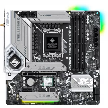 Emolevy ASRock B760M Steel Legend WiFi — Intel B760, LGA 1700, micro ATX, DDR5, 4 DIMM, 128GB, Wi‑Fi 6E, 2.5Gb LAN