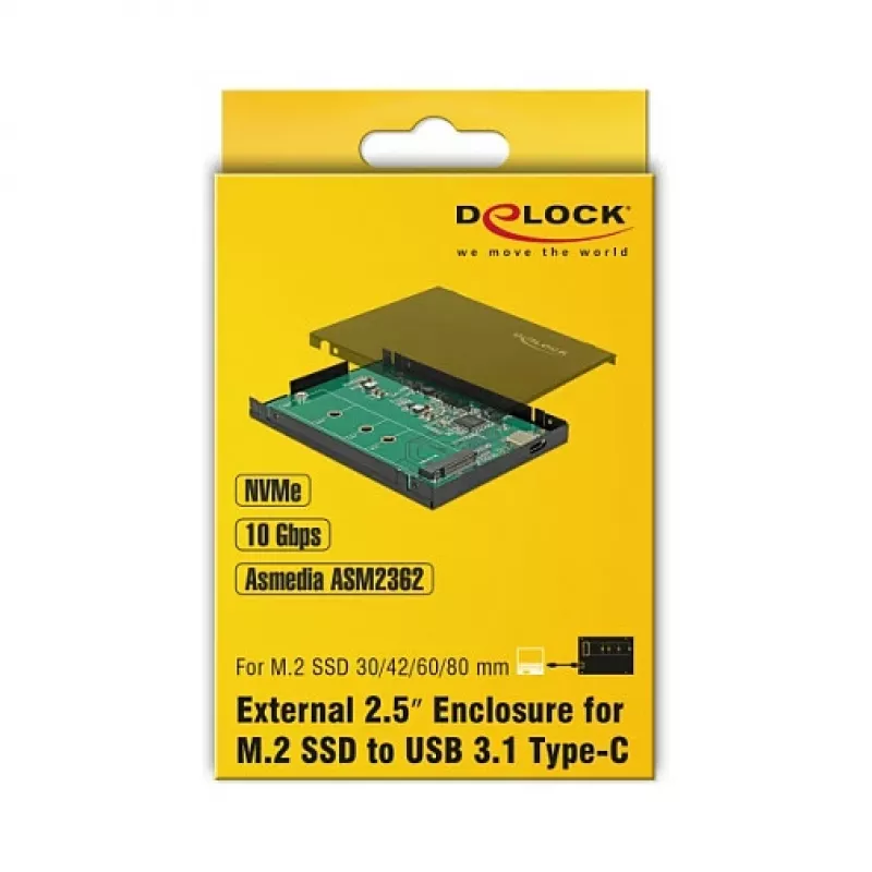 SSD-kotelo DeLOCK 42609 musta M.2