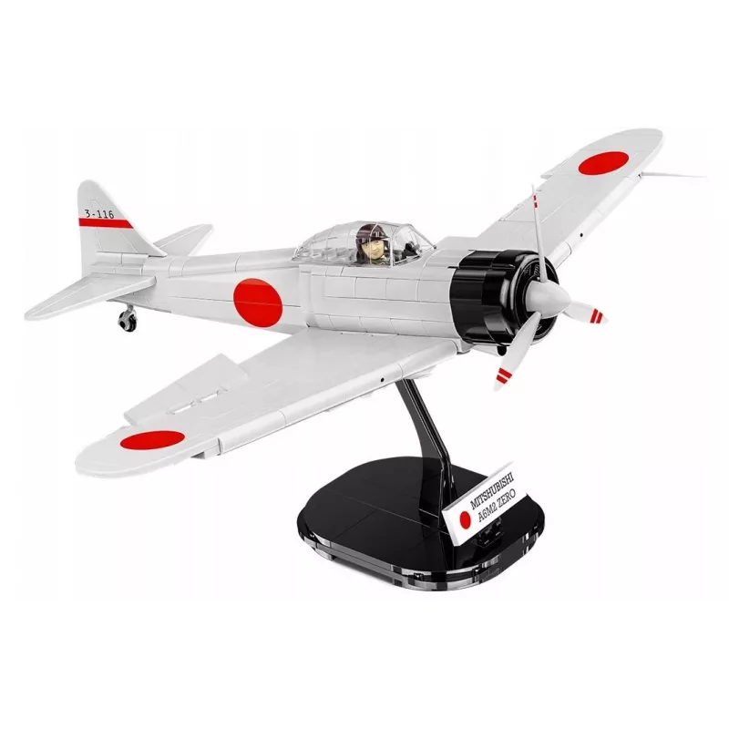 Rakennussarja Cobi Mitsubishi A6M2 ”Zero-Sen” — 347 osaa, suositeltu ikä 3+