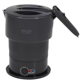 Sähköinen vedenkeitin Adler AD 1377G, 0,6 L tilavuus, 600 W, harmaa, muovi/silikoni/ruostumaton teräs