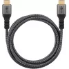 Plus High-Speed-HDMI-kaapeli Ethernetillä, 4K @ 60Hz (harmaa, 15 metriä)