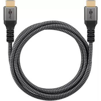Plus High-Speed-HDMI-kaapeli Ethernetillä, 4K @ 60Hz (harmaa, 15 metriä)