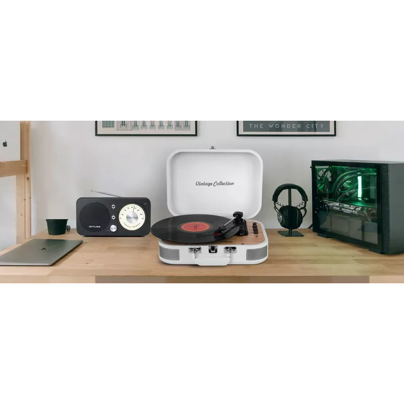 Muse | Levysoitin-stereojärjestelmä | MT-201WW | Levysoitin-stereojärjestelmä | USB-liitäntä | AUX-tulo
