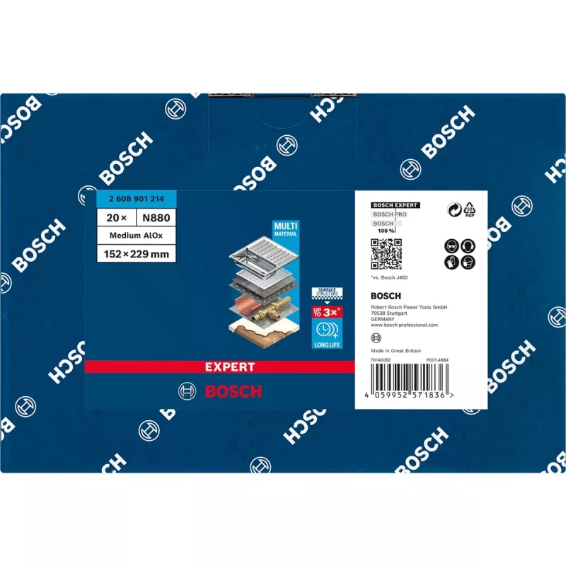 Bosch 2 608 901 214 käsihiomatarvike hiomapatja keskikarkea 1 kpl