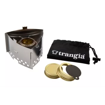 Trangia-kolmijalkauuni polttimella
