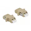 Kuituadapteri DELOCK LC naaras-naaras OM2 Duplex (2 kpl, polybag)