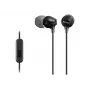 Sony MDR-EX15AP, johdollinen, 8 - 22000 Hz, puhelut/musiikki, 3 g, kuulokemikrofoni, musta
