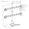 LCD-teline SBOX LCD-F048-2 17–32 tuuman näytöille, tukee 4×9 kg, VESA 100×100