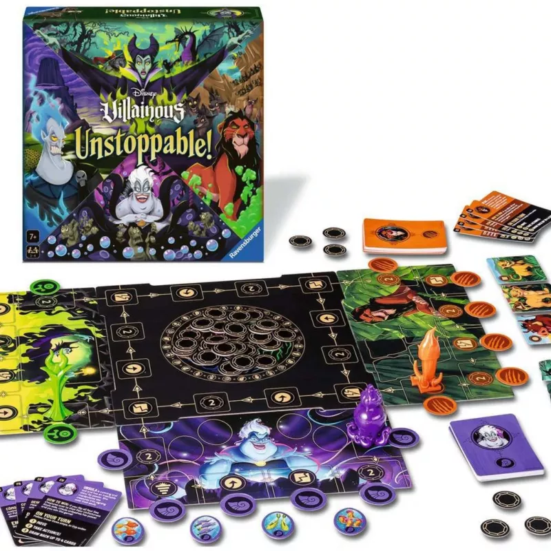 Lautapeli Ravensburger Disney Villainous Unstoppable! strategia yli 7-vuotiaille lapsille