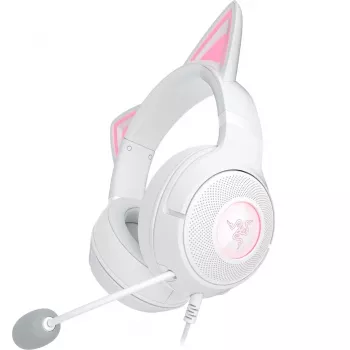 Kuulokkeet Razer Kraken Kitty V2 Wired USB Type-A valkoinen — korvan ympäri, panta, 20–20000 Hz, 2 m kaapeli