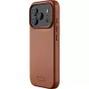 Mujjo Full Leather Case MagSafe -kotelo iPhone 17 Pro ruskea