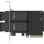 PCIe-sovitinkortti icybox MB312M4P-B — 2× M.2 NVMe PCIe 4.0 x8 -väylään (bifurkaatio)
