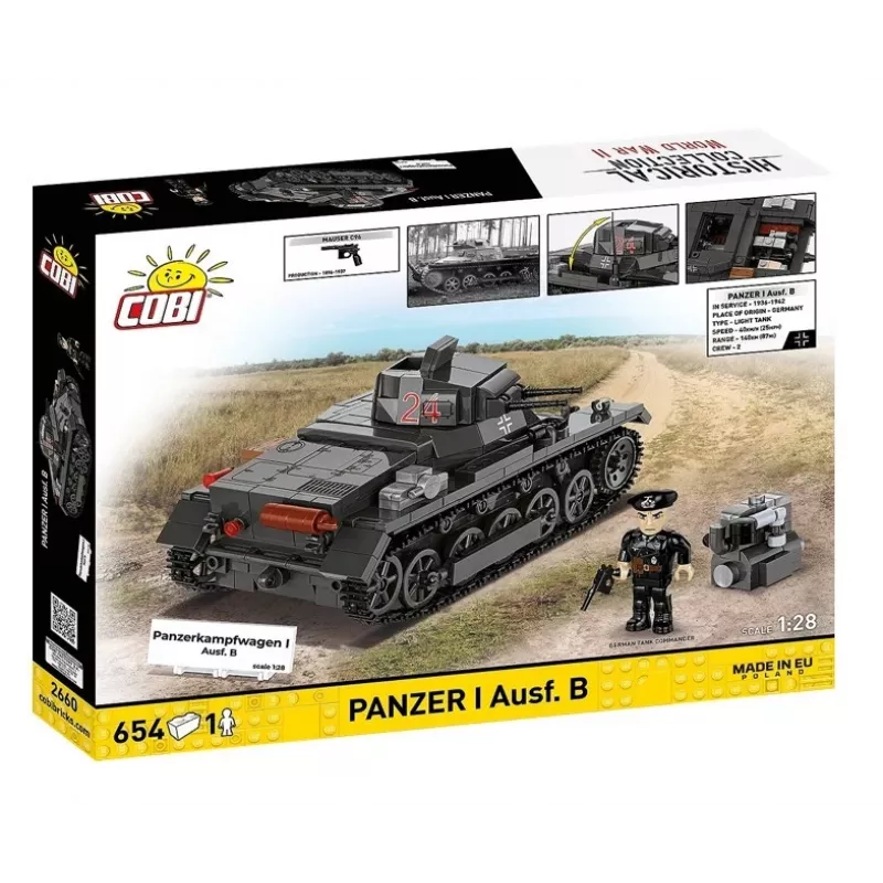 Rakennussarja Cobi Panzer I Ausf. B – 654 osaa, yksityiskohtainen pienoismalli