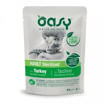 Oasy Chunks in Gravy Adult Sterilized kalkkuna 85 g