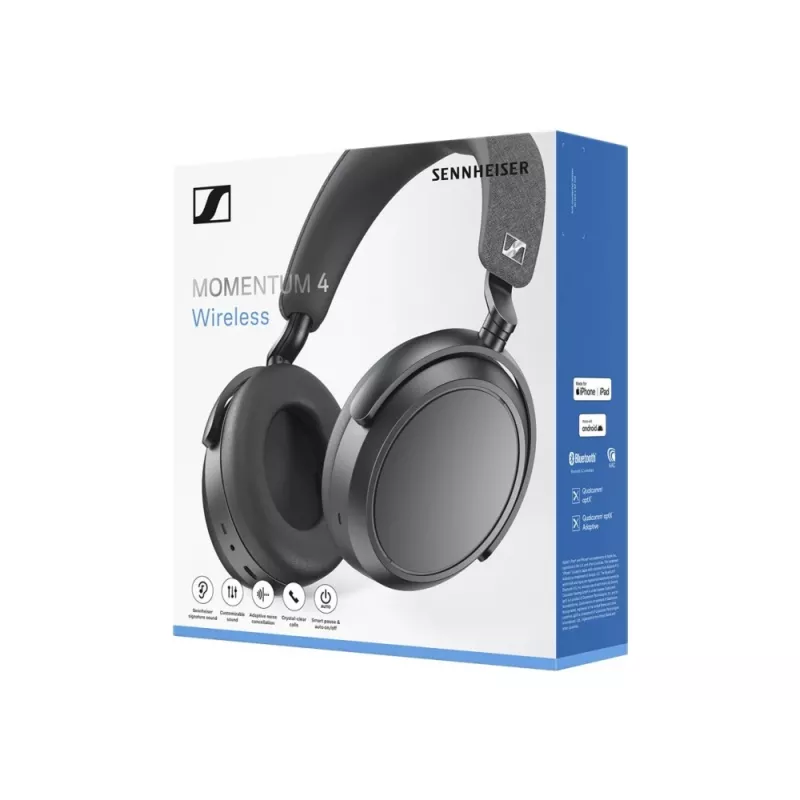 SENNHEISER Momentum 4 langattomat Bluetooth-vastamelukuulokkeet - musta