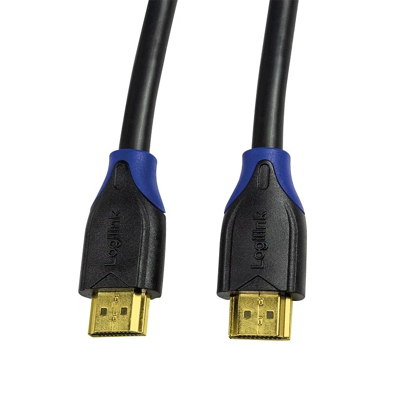 LogiLink CH0062 High Speed HDMI 2.0 -kaapeli Ethernetillä, 4K/60Hz Ultra HD, 3D, kullatut liittimet, 2 m, musta