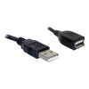 USB 2.0 -jatkokaapeli DeLOCK 82457 0,15 m musta