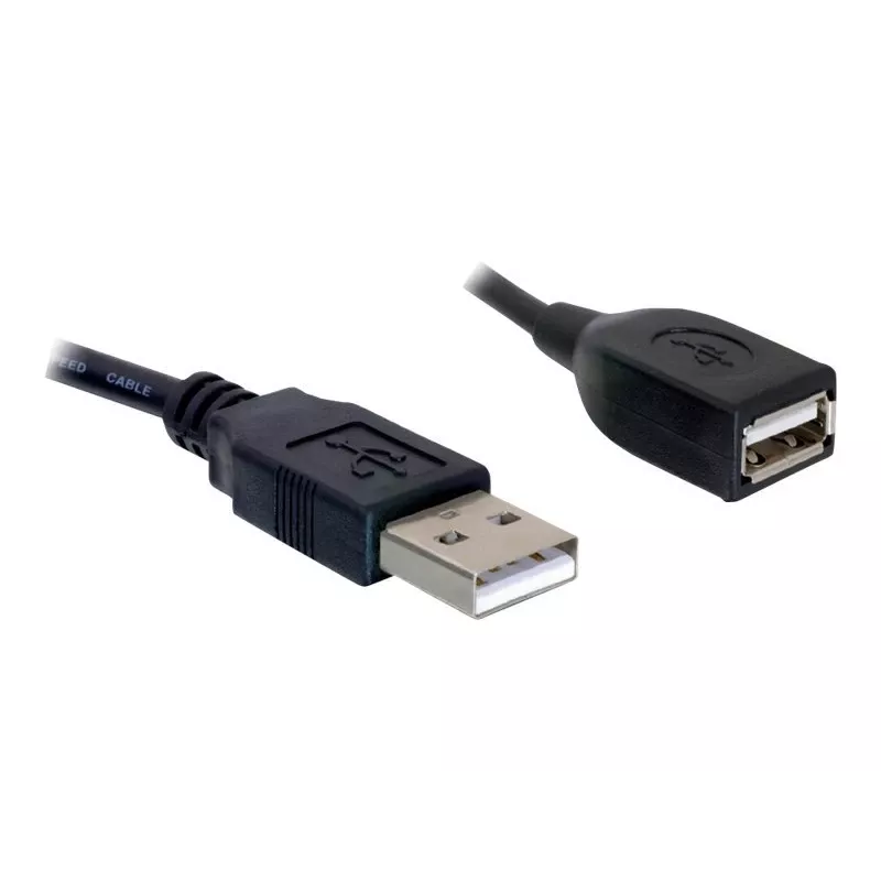 USB 2.0 -jatkokaapeli DeLOCK 82457 0,15 m musta