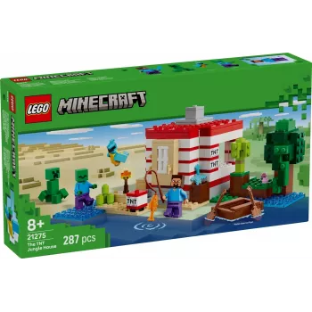 LEGO Minecraft setti 21275 TNT-viidakkotalo rakennuslelu, 287 osaa, 2 minihahmoa, 8+ vuotta