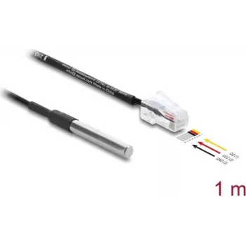 Anturi-/toimilaitekaapeli DELOCK 91384 — 1 m, RJ-45-pistoke, musta