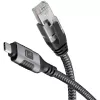 Techly ICOC U3C-RJ45-010 USB-C–Gigabit Ethernet -sovitinkaapeli, 1 m, musta/hopea