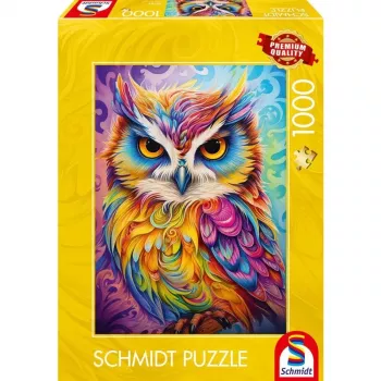 1000 palan palapeli Schmidt Spiele 59782 — Owl in Parrot Dress, palapeli, 1 000 palaa