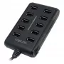 Logilink UA0125 USB-keskitin 10-porttinen USB2.0 virtalähteellä 3.5A, | Logilink