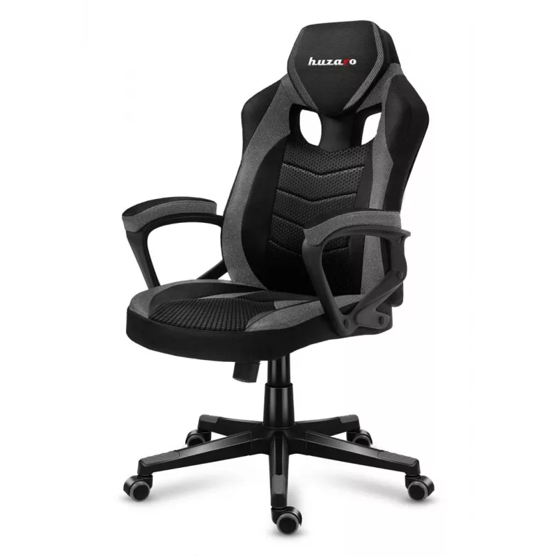 Huzaro FORCE 2.5 harmaa MESH pelituoli, verkkopenkki, musta, harmaa