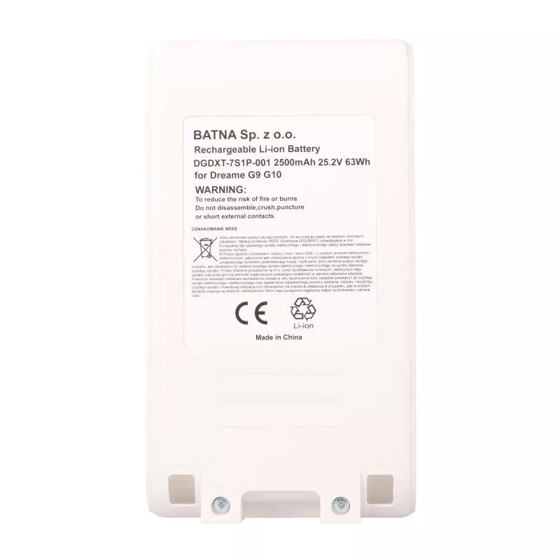 Akku, pölynimuri G9 G10 25,2V 2500mAh