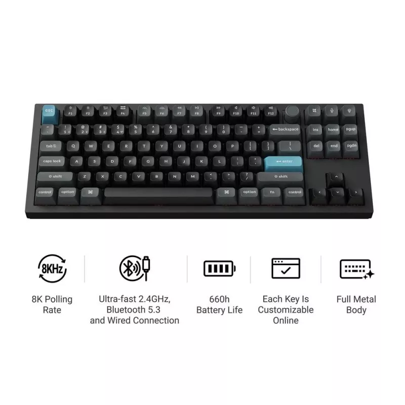 Näppäimistö langaton Q3 ULTRA/musta Q3U-M3 Keychron