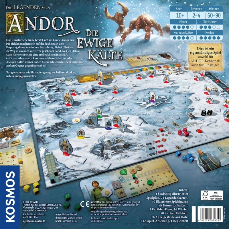 Die Legenden of Andor - The Eternal Cold, lautapeli