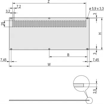 SCHROFF takapaneeli 4U 84HP PERF. - rack-lisävaruste (30849030)