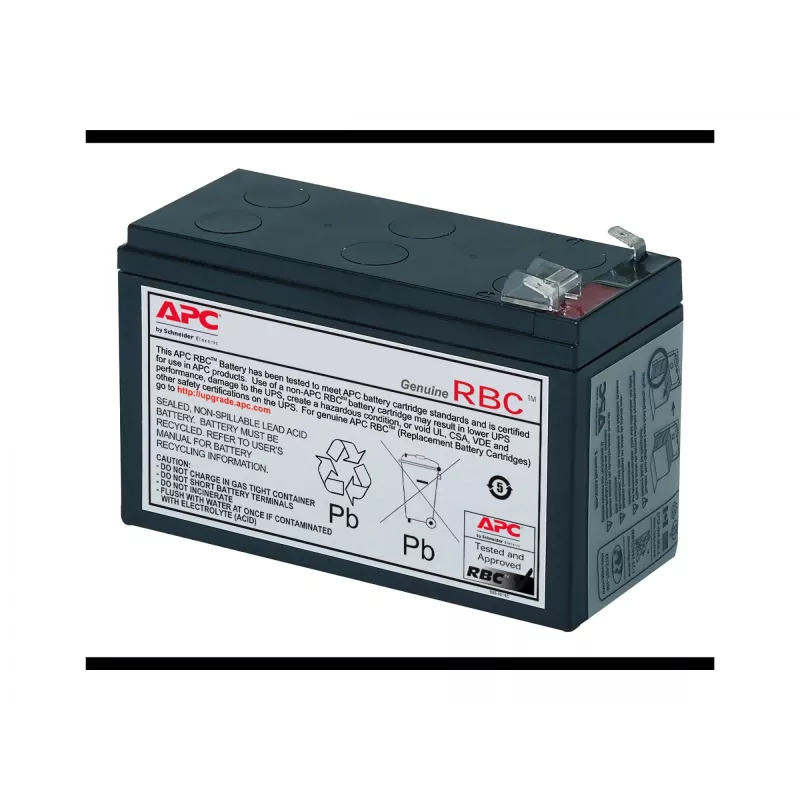 APC akun vaihtokasetti APCRBC106 (OEM), lyijy-happo (VRLA), 1 kpl, musta, RoHS, 2,5 kg, 102 mm