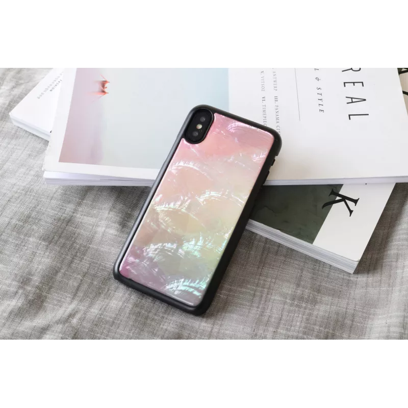 iKins Water Flower suojakuori iPhone XS/X, musta, K1690J