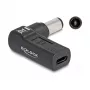 DeLOCK sovitin USB Type-C naaras Dell 7,4 x 5,0 mm uros 90° kulma