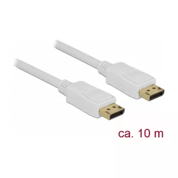 DisplayPort-kaapeli DeLOCK 84863 10 m valkoinen