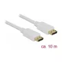 DisplayPort-kaapeli DeLOCK 84863 10 m valkoinen