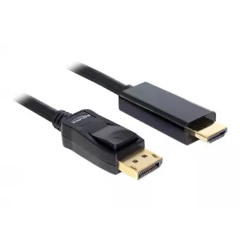 Delock kaapeli DisplayPort 1.1 uros > High Speed HDMI-A uros passiivinen 3 m musta (82435)