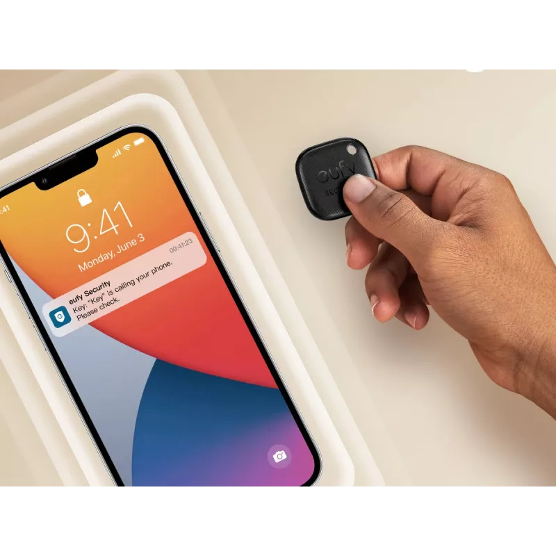 Bluetooth-paikannin Anker Eufy SmartTrack Link — 2 kpl:n pakkaus, katoamissuoja iPhonelle ja iPadille