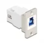 Keystone-moduuli DELOCK 67337 paneeliasennus USB Type-B USB Type-A 5 Gbit/s, hopea/valkoinen