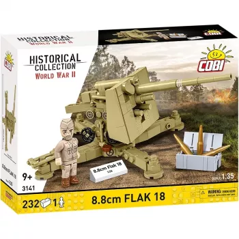 Cobi-palikkarakennussarja 8,8 cm Flak 18 – 232 osaa, mittakaava 1:35