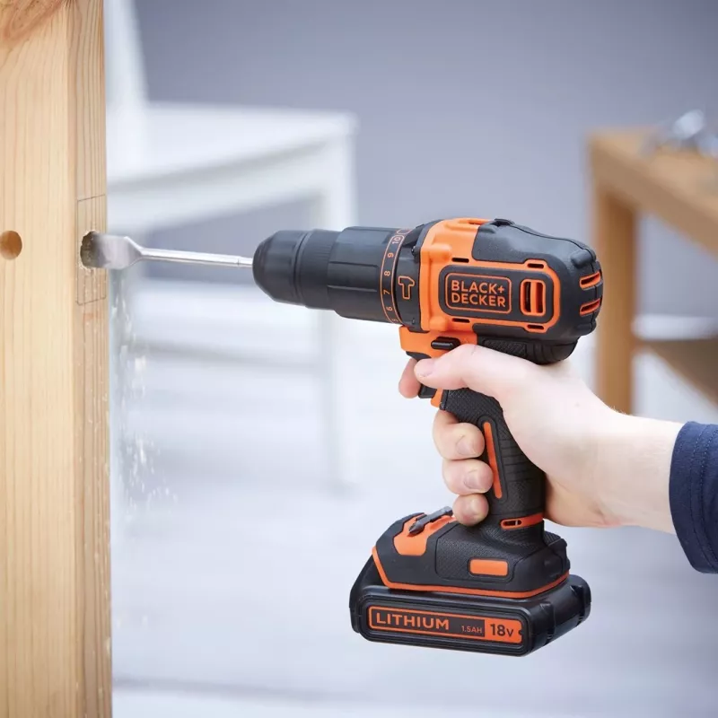 Black & Decker BDCHD18KB-QW porakone avaimeton musta, oranssi